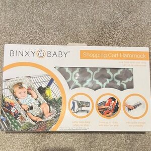 Gray and Teal Baby Shopping Cart Hammock